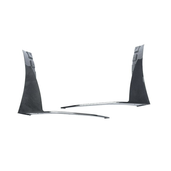 NINTE Front Splitter Extension Winglets for 2014-2019 Chevrolet Corvette C7 Z06 Z07 Carbon Fiber Style