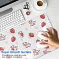 thumbnail image 4 of Long Mouse Pads for Desk,Pink Cow Strawberry Pattern Desk Mats on Top Of Desks, Desk Mouse Pad Extra Large with 3mm Non-Slip Base and Stitched Edge for Gaming,Office,Work,Home 31.5"x11.8", 4 of 6