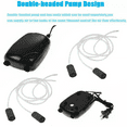thumbnail image 4 of QTENQ  Aquarium Air Oxygen Pump 2 Outlets Bubble Tube for Fish Tank Hydroponic Pond USA, 4 of 8