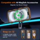 thumbnail image 2 of Funda magnética para iPhone 16, compatible con MagSafe, diseño de marco ondulado transparente 2025, funda protectora de borde suave, bonita, transparente, mate, a prueba de golpes, 2 of 6