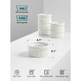 thumbnail image 2 of 6 Oz White Ceramic Ramekins Set of 6, Oven Microwave Dishwasher Safe for Baking Desserts, 2 of 6