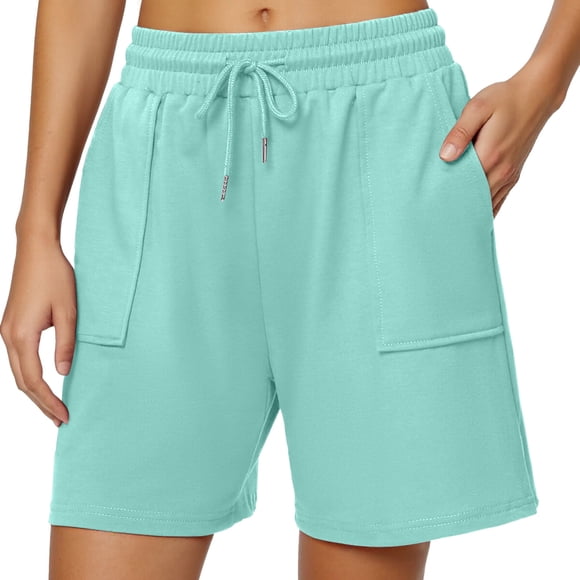Short Sports Shorts Women's Sports Trousers High Waist Shorts Women's Summer Shorty With Pockets And Drawstring Leisure Shorts For Running Gym Fitness Sweatpants plus Size Women Elastic Pants for