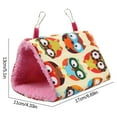 thumbnail image 2 of RoamHome Triangle Polyester Parrot Hammock Colorful Hanging Birdhouse Cute Thermal House Winter Hanging Cage for Parrot Small Birds Household Bird Nest 6x4x4 Inches (A), 2 of 7