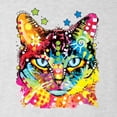 thumbnail image 5 of Wild Bobby, Dean Russo Colorful Blue Eyes Cat Cat Lover Men Premium Tri Blend Tee, Heather White, Small, 5 of 5