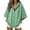 Green-38, variant on Perfectbot Women's Elbow-Length Sleeve Zip Up Hoodie Oversized Baggy Hooded Sweatshirt with Pockets