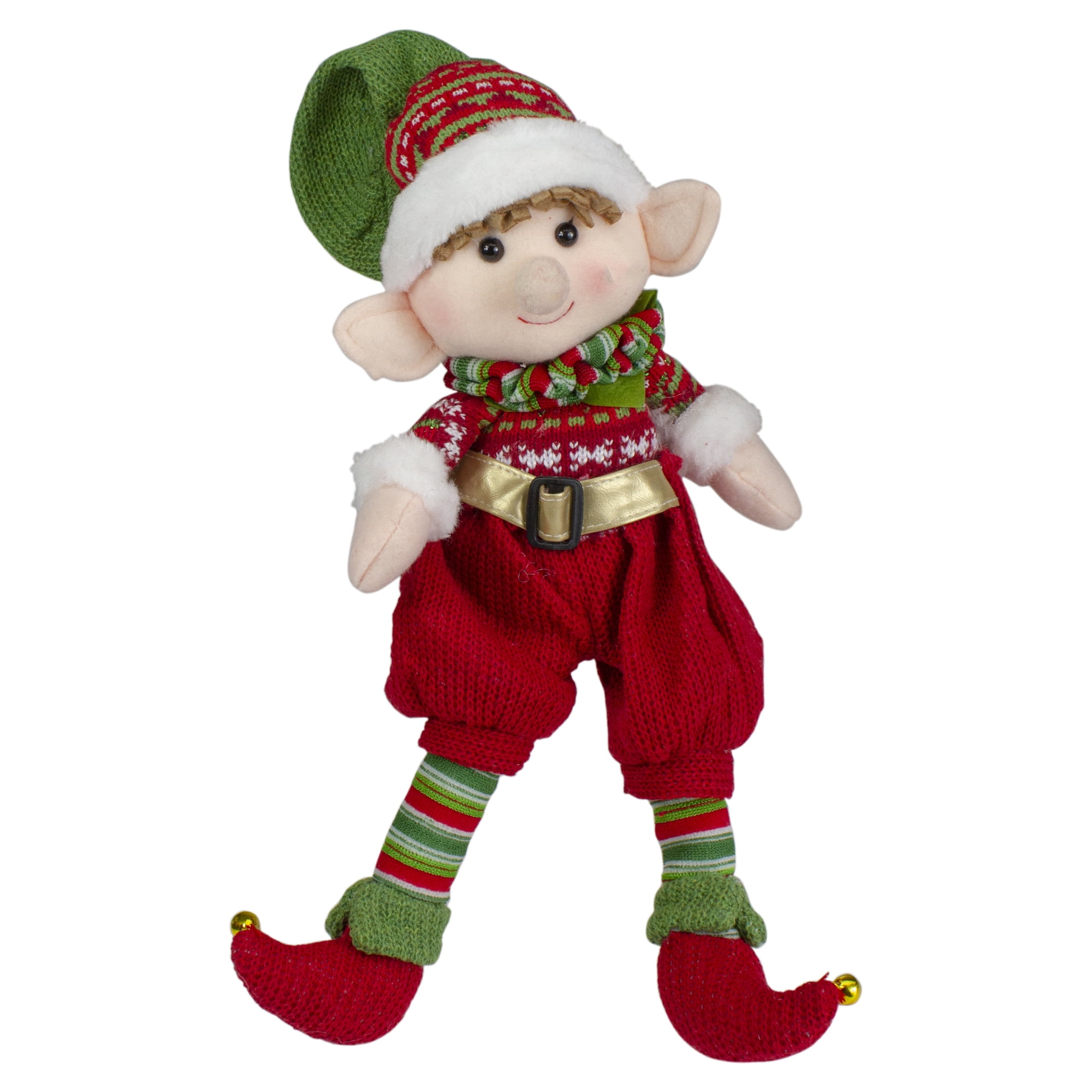 Elf Christmas Stocking With Jingle Bells  18” Long NEW 