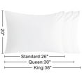 thumbnail image 5 of 100% Cotton Pillowcases Standard Size Set of 2, Soft & Breathable Sateen Weave with 400 Thread Count, Cooling White Pillow Covers for Sleeping, Fits Standard & Queen Pillows, 5 of 5