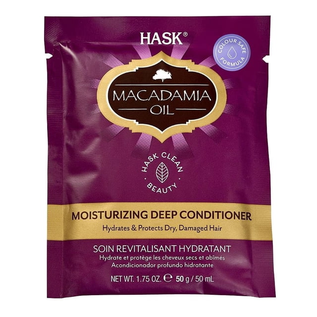 Acondicionador Hask hidratante profundo con aceite de macadamia 50 g