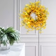 thumbnail image 4 of Doolland Seasonal Wreaths Yellow Front Door Wreath - 22" Forsythia Wreath Perfect for Spring, Chic Farmhouse Wreath Ideal for Window & Porch Decor, a Vibrant Housewarming Gift, 4 of 10
