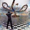 thumbnail image 2 of Bolokofsky, Ronald 26x26 Black Ornate Wood Framed with Double Matting Museum Art Print Titled - Dali Time, 2 of 4