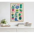 thumbnail image 7 of Kate and Laurel Sylvie Houseplants Framed Canvas Wall Art by Rachel Lee, 23x33 Natural, Colorful Mid-Century Plant Art for Wall, 7 of 7