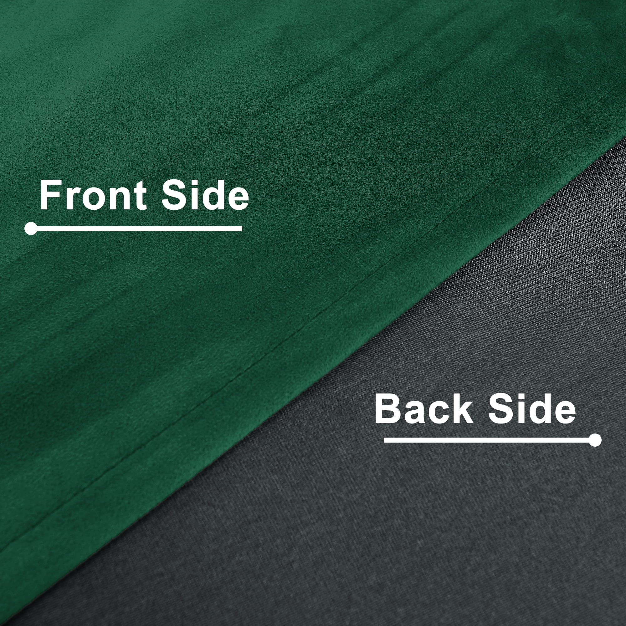 XWZO Velvet Curtains 96 Inches Long - Soft Luxury Room Darkening Privacy Window Curtain Panels for Bedroom/Theater/Living Room with Tiebacks, Grommet, W52 x L96, Emerald Green, Set of 2
