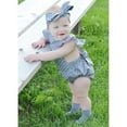 thumbnail image 6 of Douhoow Newborn Girls Polka Dots Romper Baby Fluffy Sleeve Jumpsuit with Bow Headband, 6 of 8