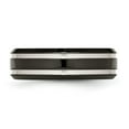 thumbnail image 3 of Chisel Titanium Brushed and Polished Black IP-plated 7mm Grooved Band, 3 of 7