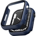 thumbnail image 1 of TAURI Paquete de 2 Estuches Rígidos Compatibles con Apple Watch Series 3/2/1 42mm Protector de Pantalla de Vidrio Templado 9H Incorporado Parachoques Delgado Cubierta Protectora Completa Sensible al T, 1 of 4