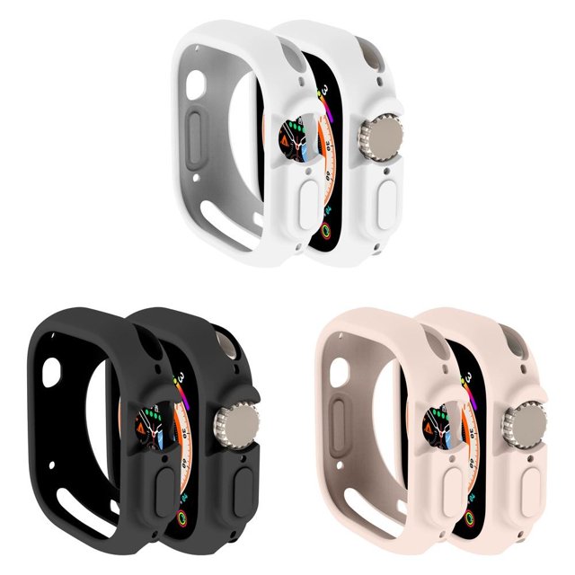 LEIXIUER Compatible with Apple Watch Ultra case 49mm All-Round Shockproof TPU Silicone Protective Cover Bumper Shock-Absorbing Scratch-Resistant Protective case for Apple Watch Ultra 49mm