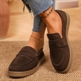 thumbnail image 4 of qkdmdw Brown Women'S Loafers Flat Shoes Fashionable Casual Comfortable Solid Color Slip On Outdoor Indoor Daily Wear For Spring Summer, 4 of 8