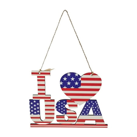 

Independence Day Wooden Pendant New Party Scene Arrangement Decoration