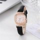 thumbnail image 3 of ZHAOCHENG Reloj retro de nicho para mujer, estilo Ins, temperamento simple, cuadrado, pequeño, mini, informal, versátil, reloj de cuarzo para mujer, color beige, 3 of 4