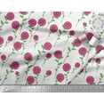 thumbnail image 2 of Soimoi Cotton Voile Fabric Leaves & Floral Clip Art Print Fabric by Yard 56 Inch Wide, 2 of 3