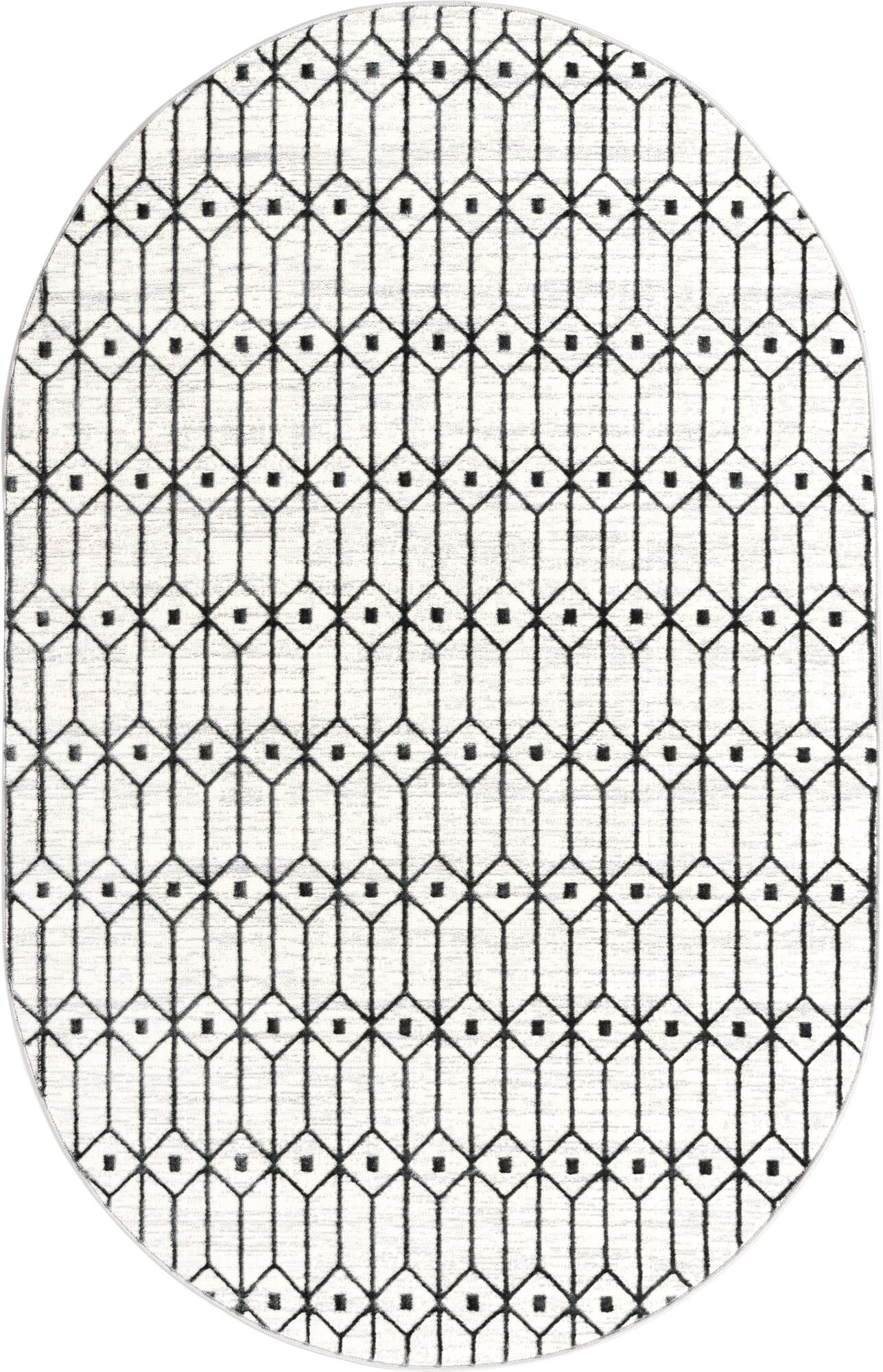 Unique Loom Diamonds Matrix Trellis Rug