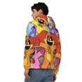 thumbnail image 4 of Zufioo Sweat à Capuche à Fermeture à Glissière Premium pour Hommes, Motif Souriant, Doux, Évacuant l'Humidité et Respirant, TTG, 4 of 5