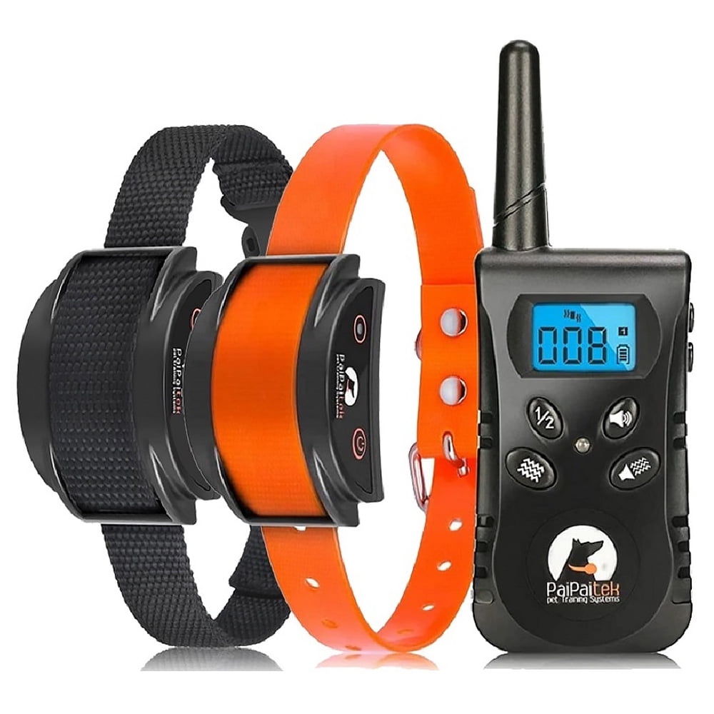 Dog Training Collar For 2 Dogs,Black Nylon &Orange TPU No Shock Dog