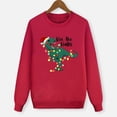 thumbnail image 2 of Christmas Dinosaur Print Family Matching Long Sleeve Lightweight Sweatshirt For Mom, 2 of 5
