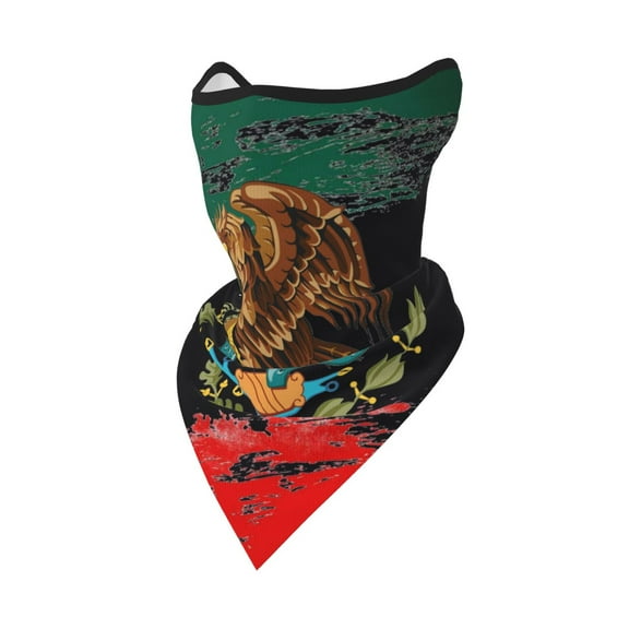 Neck Gaiter Face Mask Covering Bandanas For Men Women Mexican Flag Scarf Balaclava Cover Headbands