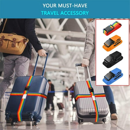 Luggage Strap Travel Suitcase Baggage Packing Belt Long Cross