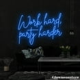 thumbnail image 2 of Glowneon Work Hard Party Harder Neon Sign, Bar Neon Sign, Motivation Quotes Sign, Home Bar Decor, 2 of 3