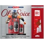 Old Spice Swagger Hardest Working Body Wash, Deodorant & Shampoo & Conditioner NFL Gift Pack (Bonus Socks Included)