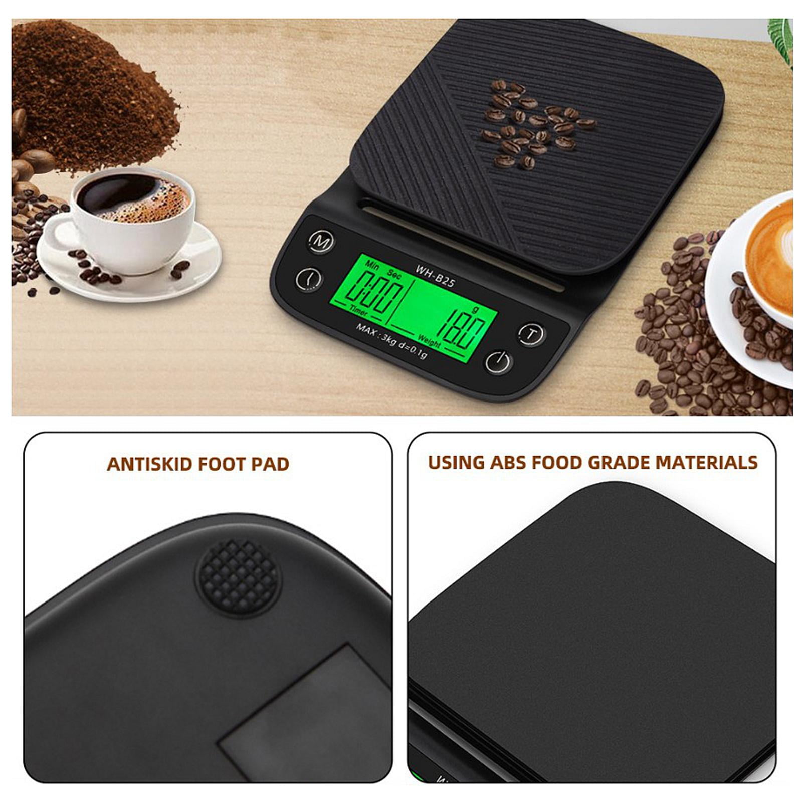 Nishiyuenyi Sharplace Coffee Scale with Timer Pour Over Coffee Scale Espresso Scale Jewelry Black