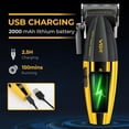 thumbnail image 5 of VGR 285 Fresh Fade Hair Clippers for Men, 9000RPM Professional Barber Clippers for Hair Cutting, Cordless Small Hair Trimmer Lightweight Versatile Barber Kit with 6 Magnetic Guide Combs, LED Display, 5 of 7