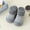 Grey, variant on Baby Cotton Sock Shoes Non Skid Breathable Slippers Sock Shoes Toddler Walking Shoes for 0-6 Months