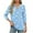 Light Blue Plus Size Blouse for Women_w, variant on Tunic Tops V Neck Blouses for Women Dressy Casual Flower Pattern Loose Fit Summer Trendy Shirts 3/4 Sleeve Spring Tops Business Elegant Work Tops T-Shirts Red M