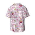 thumbnail image 2 of Xecao offers the Easter Rabbit for Men's Casual Short-sleeved Shirt, a button-up collared shirt with a pocket, perfect for beach vacations and yacht travel in the Large size., 2 of 7