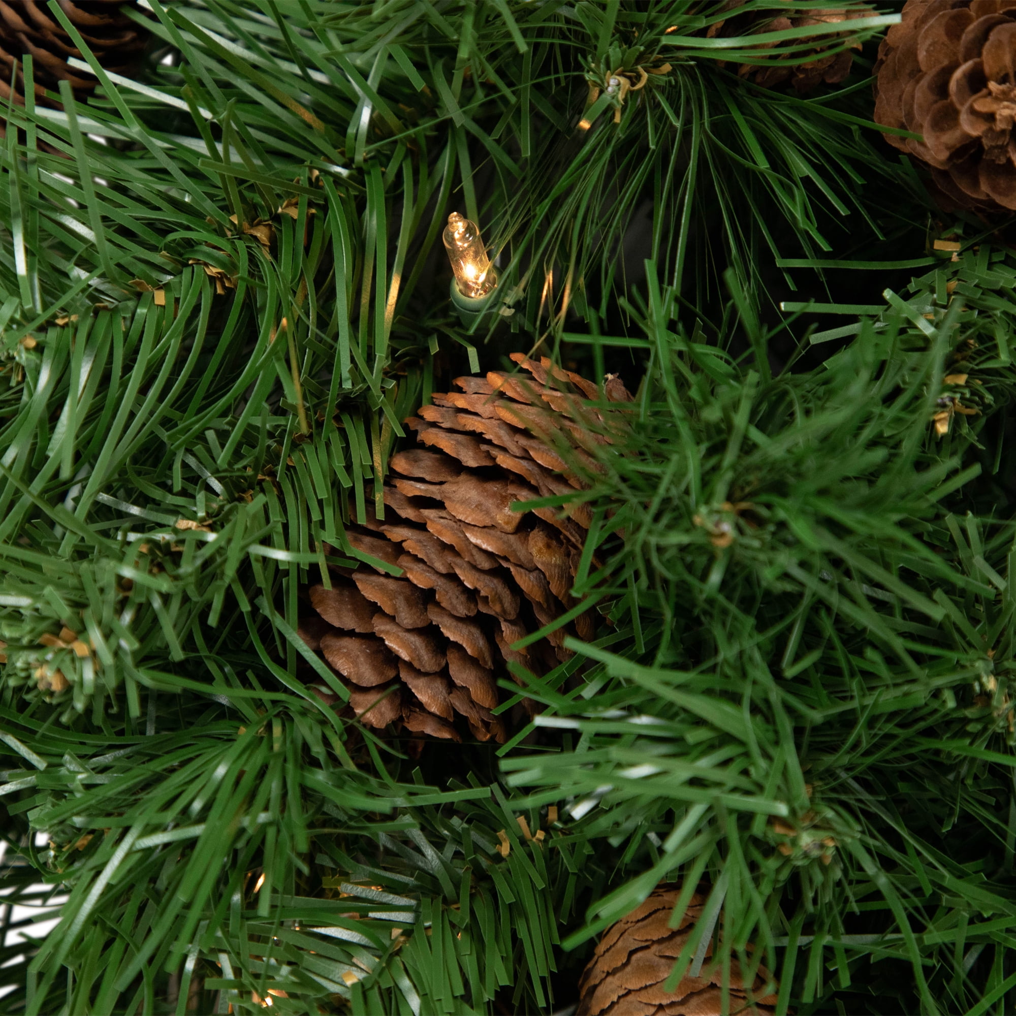 Northlight 30" Prelit Dakota Red Pine Artificial Christmas Teardrop Swag - Clear Lights
