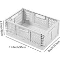 thumbnail image 2 of ERSAN-Foldable Plastic Storage Basket, Small Collapsible Crates for Organizing, Medium Stackable Folding Organizer Bins for Desk Organization for Home Kitchen Bedroom Bathroom Office, White, 2 of 4