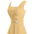 thumbnail image 4 of Miluxas Summer Plus Size Women's Dress Women formal Wedding Bridesmaid High-waist Party Ball Prom Gown Cocktail Dress Yellow XL(XL), 4 of 6