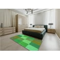 thumbnail image 4 of Ahgly Company Indoor Round Patterned Dark Lime Green Area Rugs, 8' Round, 4 of 6