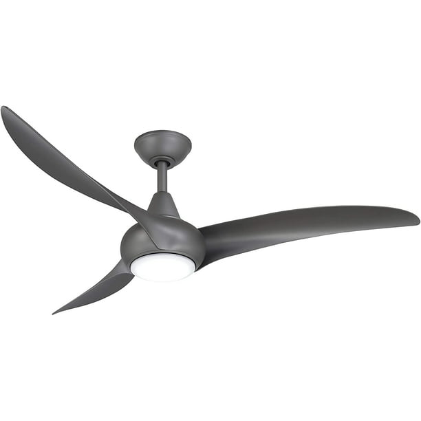 Minka Aire F844 Gs Light Wave 52 Ceiling Fan With Led And Remote Graphite Steel Com - 44 Minka Aire Light Wave White Led Ceiling Fan