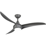 Minka-Aire F844-GS Light Wave 52" Ceiling Fan with LED Light and Remote, Graphite Steel