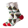 thumbnail image 1 of Gibobby Calcetines de Navidad para mujer Calcetines Imprimir Calcetines Regalos Algodón Calcetines largos y divertidos para mujer Novedad Funky Calcetines lindos (Blanco, Unitalla), 1 of 5