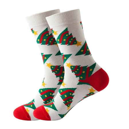 

mveomtd Christmas Socks For Womens Socks Print Socks Gifts Cotton Long Funny Socks For Women Novelty Funky Cute Socks Christmas Socks Mid Tube Socks Stud Socks White