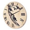 thumbnail image 3 of Designart 'Ancient Australian Bird Illustrations I' Traditional Wood Wall Clock, 3 of 5