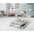 Kitchen Details Small Cutlery Tray in White, 13" x 10.25" x 1.75