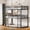 Black, variant on Leumius Triple Bunk Bed for 3 Kids/Teens,Bunk Bed Twin Over Twin Over Twin,Heavy Duty Metal Bed Frame with Guardrail and Ladder, No Box Spring Needed,Black
