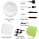 thumbnail image 3 of Juego de cubiertos para acampar con cuchara, tenedor, cuchillo, plato, cubiertos de viaje livianos para picnic al aire libre, senderismo Vhermosa, 3 of 5