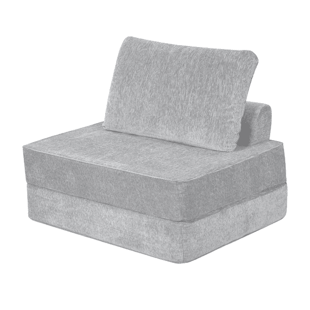 Sofá Cama Individual Plegable + Cojín Espacio Optimizado Silver
